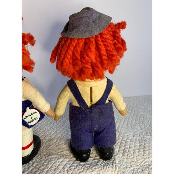 Raggedy Ann & Andy Coin Bank Royalty Industries Vintage Piggy Bank - Picture 12 of 14